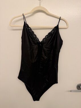 Lace Leather Bodysuit